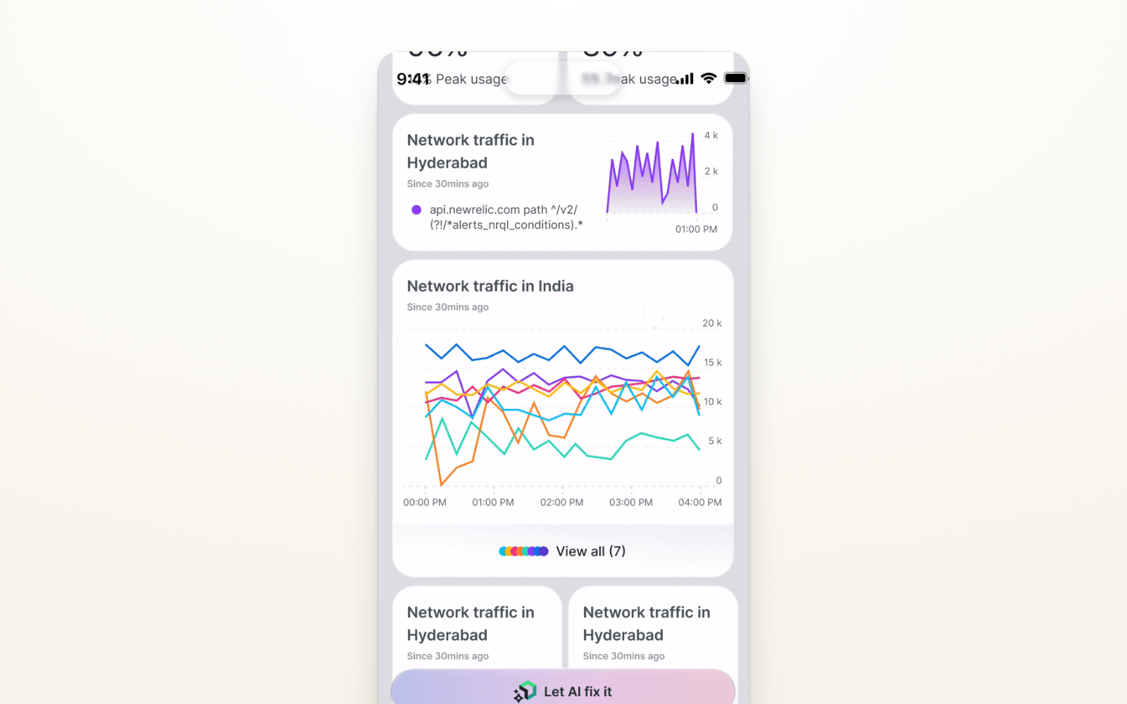 New Relic mobile dashboards